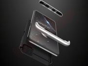 Funda GKK 360 negra y plateada para Samsung Galaxy A12 (SM-A125)